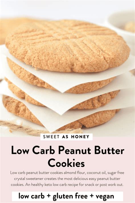 Low carb peanut butter cookies almond flour Sugar free - Sweetashoney