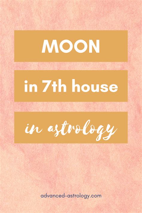 Meaning of a Natal Moon in the Seventh House - Astrology