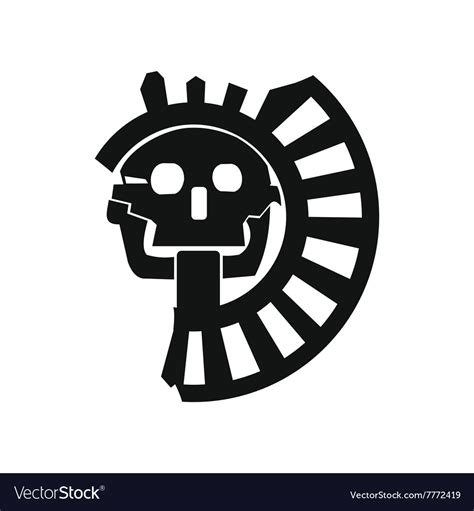 Skull god death aztecs icon Royalty Free Vector Image