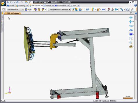 TopSolid 7 mechanical simulation with dynamic motion - YouTube