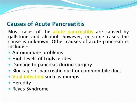 PPT - Acute pancreatitis causes symptoms and treatments PowerPoint Presentation - ID:7438352