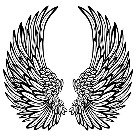 printable angel wings coloring pages - 17 - q | Angel wings drawing ...