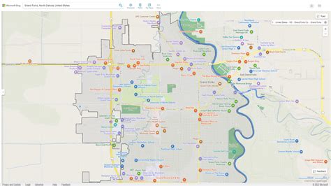 Grand Forks, North Dakota Map