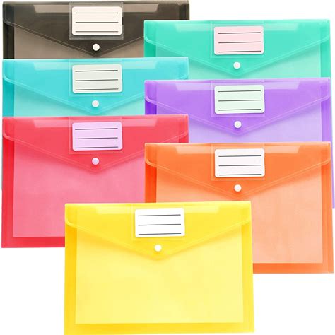 Youngever 21 Pack Plastic Envelopes Poly Envelopes, Clear Document ...