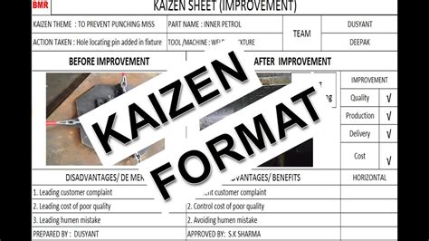 Kaizen Format In Excel Free Download - IMAGESEE