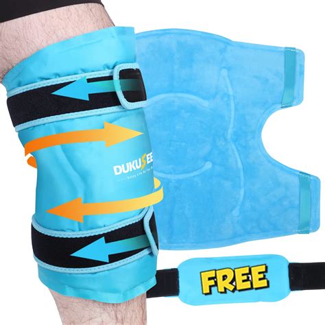 Buy DUKUSEEK Knee Ice Pack Wrap, Hot Cold Therapy Knee Brace W/Ice Gel Pack Reusable for Knee ...