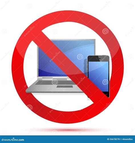 No Electronic Devices Sign