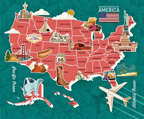 Usa Attractions Map