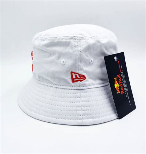 White Red Bull Bucket Hat New Era - WEAR MY HAT