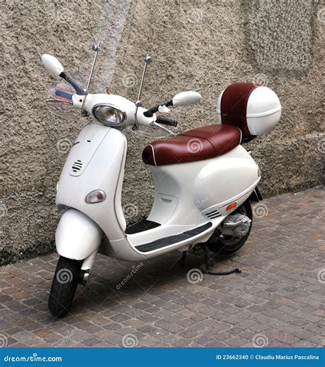 Retro scooter Vespa stock photo. Image of street, suburb - 23662340