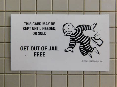 Monopoly Get Out Of Jail Free Card Image