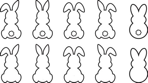 Outline Bunny Svg Easter Bunny Shape Svg, Png, Eps, Dxf 20381409 Vector ...