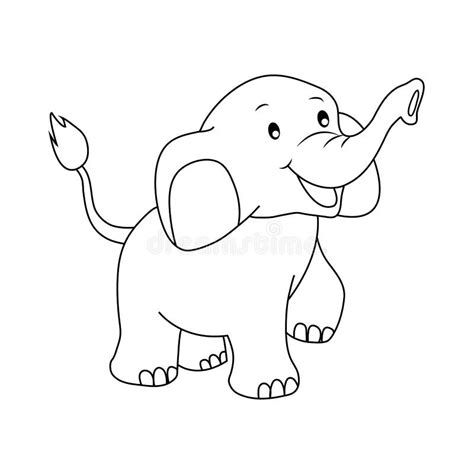 Cartoon Elephant Outline