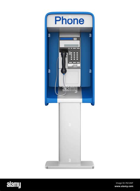 Payphone Booth Isolated Stock Photo - Alamy