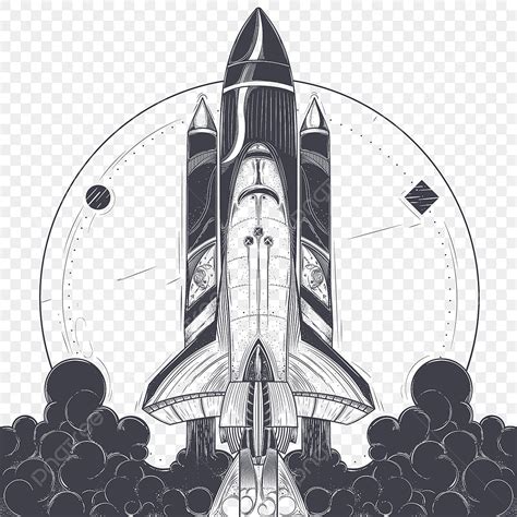 Space Shuttle Launch Vector Art PNG, Space Shuttle With Carrier Rockets Launch Vector, Shuttle ...