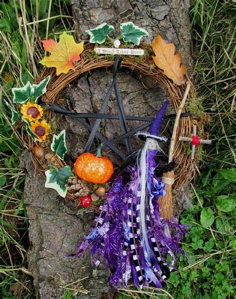 Handmade OOAK Samhain Hecate Crone Witch Wreath. Halloween | Etsy | Colorful wreath, Witch ...