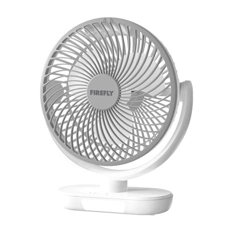 Firefly Rechargeable Fan with Night Light FEL-6114 6''inch- Grey – AHPI