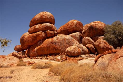 Amazing Rock Formations, Devils Marbles, Red Center, Australia Stock Image - Image of amazing ...