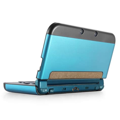 new 3ds xl case (light blue) - plastic + aluminium full body protective snap-on hard shell skin ...