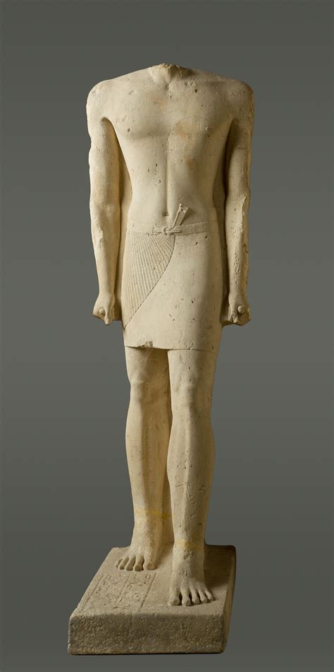 Headless statue of Babaef as younger man | Old Kingdom | The ...