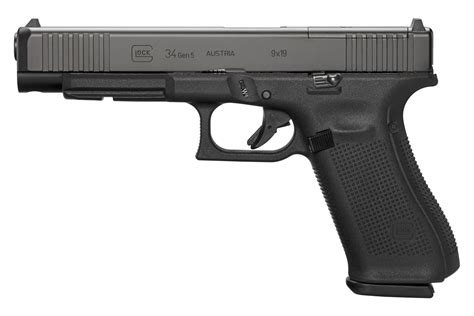 Glock 34 MOS Gen 5 9mm Full-Size Pistol with Front Serrations (10-Round Model) | Sportsman's ...