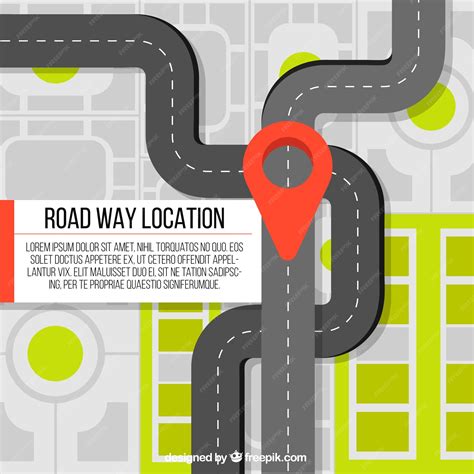 Premium Vector | Road map background in flat design