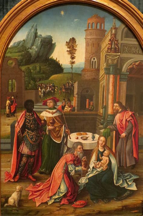 File:'Adoration of the Magi', Flemish school oil on wood painting, Antwerp, early 16th century ...