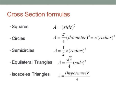 Image result for cross sectional area formula | Area formula, Isosceles ...