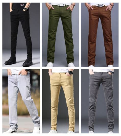 COD 6 colors Men’s pants Cotton slim fit jeans High Quality | Lazada PH