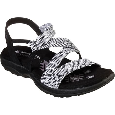 Skechers Womens Reggae Slim Simply Stretch Sandals Trailway Black Slingback Outdoor Lifestyle ...