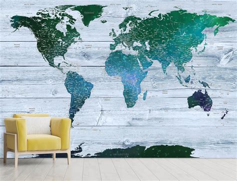 Across The Globe World Map Mural Map Murals World Map Wallpaper | Porn Sex Picture