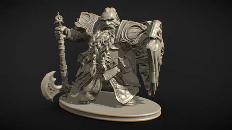 Dwarf Paladin miniature - Buy Royalty Free 3D model by Nerikson ...