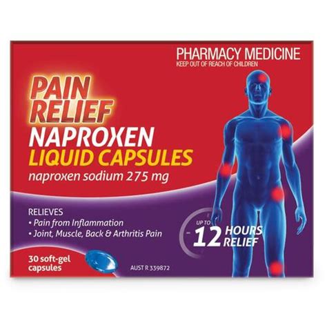 Pain Relief Naproxen 30 Liquid Capsules