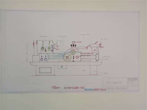 Lathe Machine Diagram