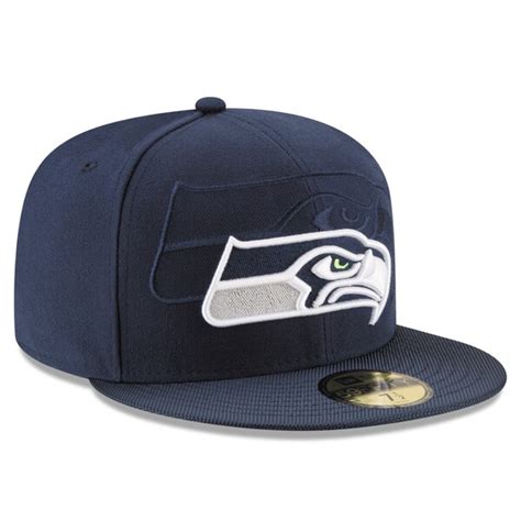 Seattle Seahawks New Era Youth 2016 Sideline Official 59FIFTY Fitted Hat - Navy - Fanatics.com