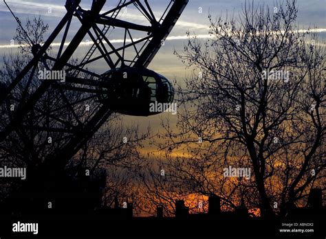 London Eye at Sunset, London Stock Photo - Alamy