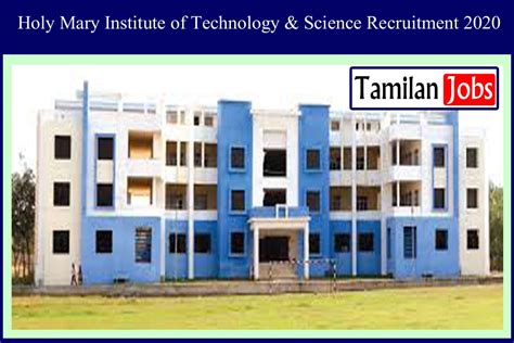 Holy Mary Institute of Technology & Science Recruitment 2020 Out - Associate Professor Jobs