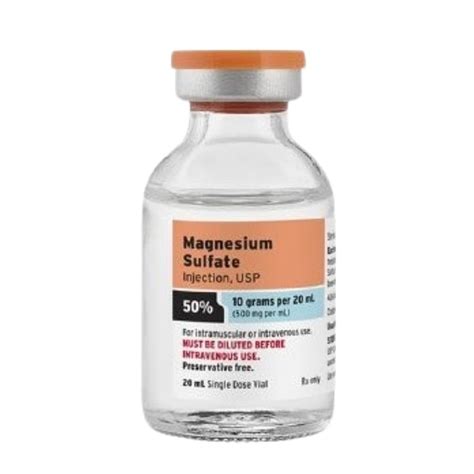 Magnesium Sulfate 50%, 500mg/mL, SDV, 20mL Vial | McGuff