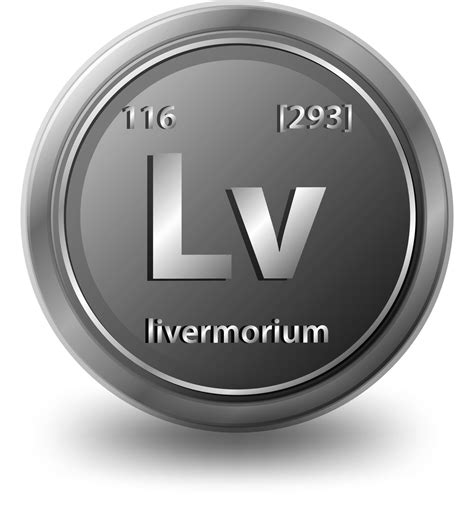 Livermorium chemical element. Chemical symbol with atomic number and ...