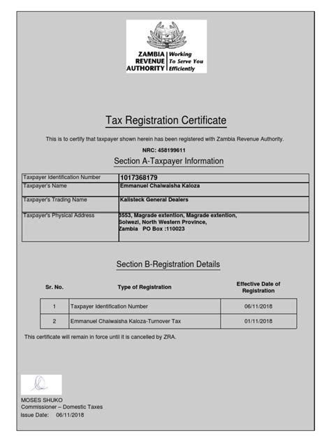 TPIN Registration Certificate PDF | PDF