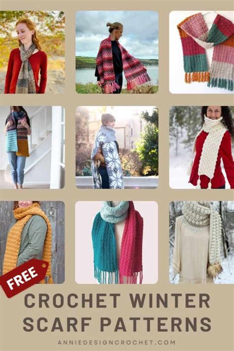 21 Crochet Winter Scarf Patterns (Free) - Annie Design Crochet