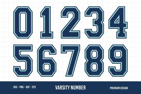 Varsity Numbers SVG Cut File Graphic by twentysixdepressed · Creative ...