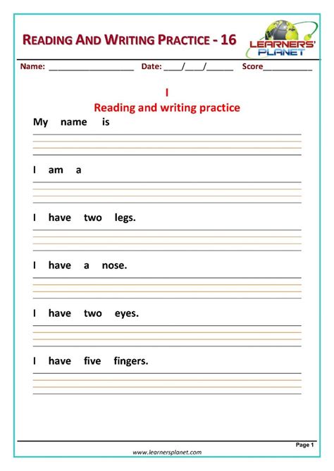 Sentence writing and activity sheets for preschoolers and kindergarten Sentence writing and ...