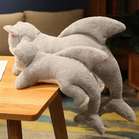 Kawaii Shark Cat Plush in 2024 | Shark plush, Cat plush, Cat plush toy