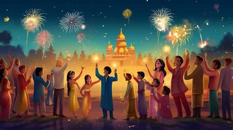 Premium AI Image | Happy indian family celebrating Diwali festival Generative Ai