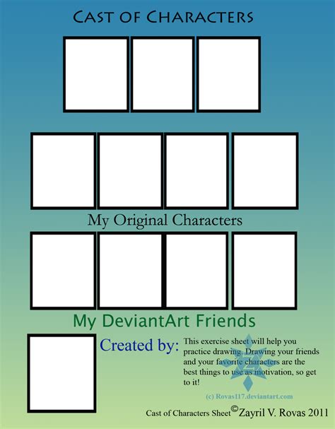 Cast of Characters Template by Rovas117 on DeviantArt