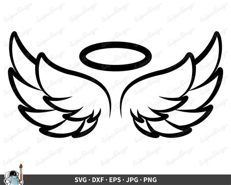 Angel Wings Svg Angel Wing Vector Angel Svg Halo Svg - vrogue.co