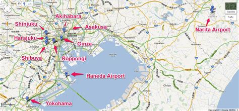 Tokyo airport map - Haneda map (Kantō - Japan)