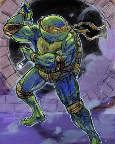 Mikey - Sketch from last year when I was trying out digital medium with wacom and photoshop : r/TMNT