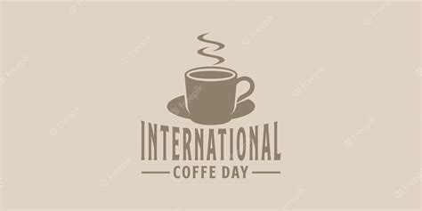 Premium Vector | International coffee day coffee logo design